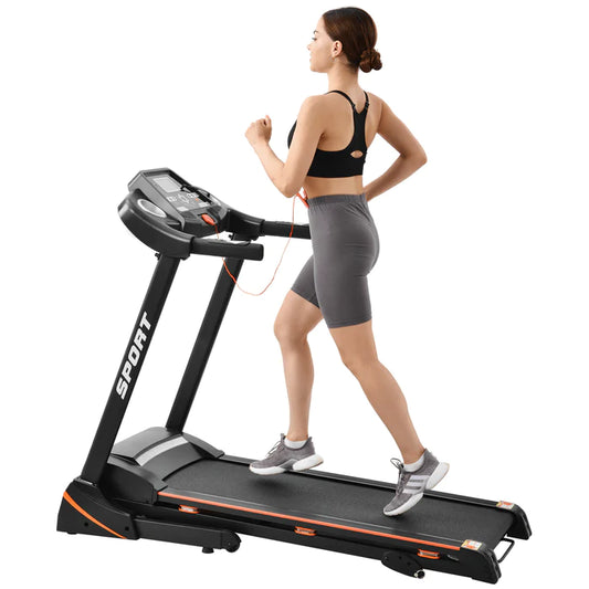 [USA Direct] 14.8Km/H 3.5HP Folding Treadmill 12 Programs Electric Running Machine Fitness Gym Home Max Load 330Lbs US Plug