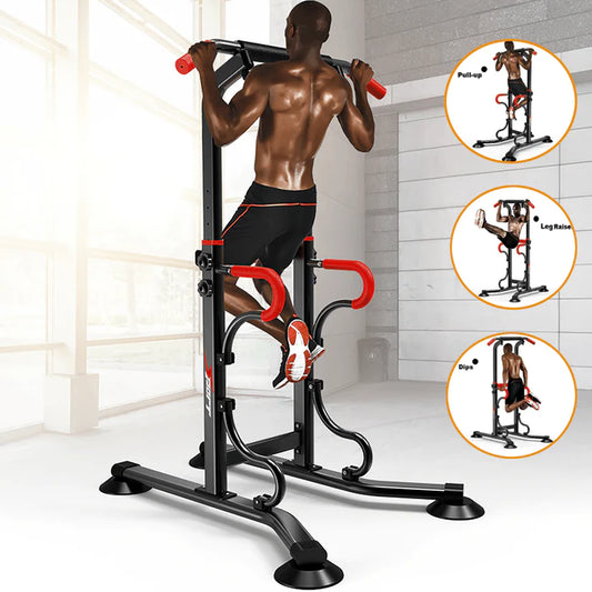 6 Level Height Adjustable Multi-Grip Chin up Bar Indoor Push up Station Rack Fitness Training Equipment