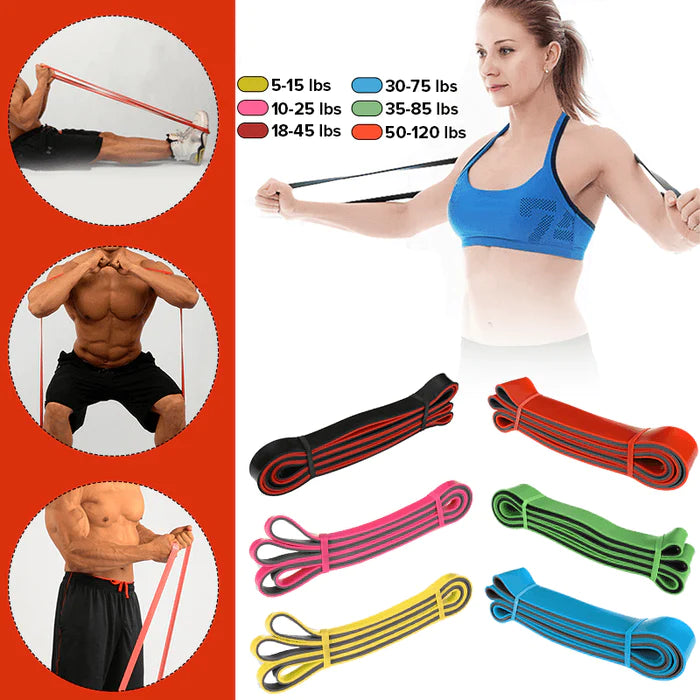 Resistance Bands Pull up Assist Bands Fitness Stretching Strength Training Natural Latex Pilates Bands