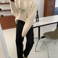 RT No. 4340 KNITTED PARIS LETTERED SWEATER