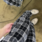 RT No. 2542 DRAWSTRING PLAID WIDE PANTS