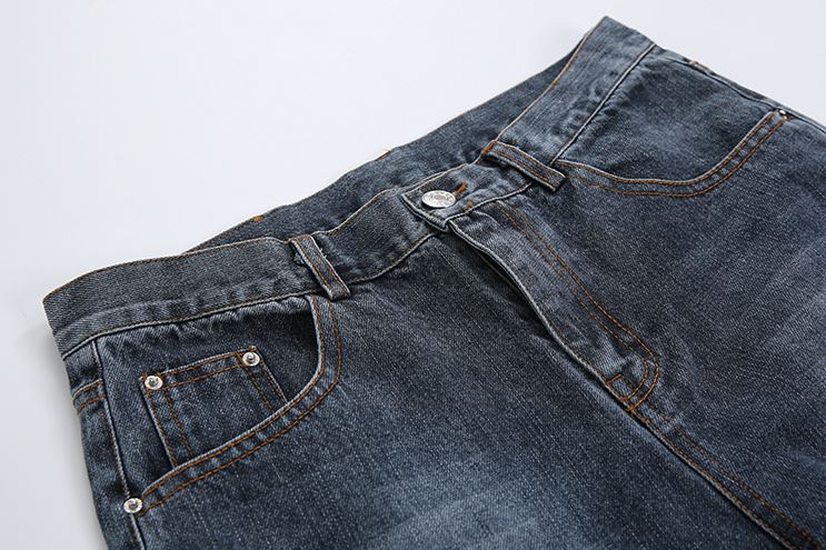 RT No. 1161 SPLIT STRAIGHT DENIM JEANS