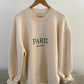 RT No. 4340 KNITTED PARIS LETTERED SWEATER