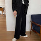 RT No. 5287 CASUAL WIDE STRAIGHT FITTED DRAPE PANTS