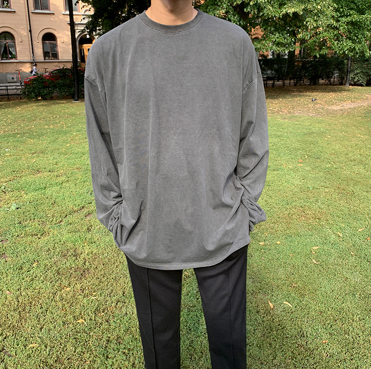 RT No. 1449 WASHED GRAY LONGSLEEVE