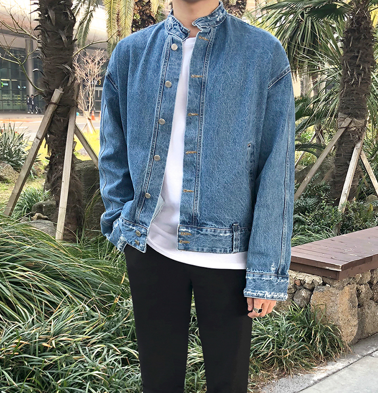 RT No. 1088 CHINESE COLLARED DENIM JK