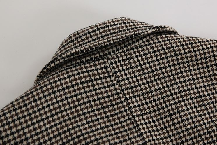 RT No. 1262 CHECKERED WOOLEN COAT