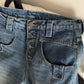 RT No. 5429 BLUE DENIM STRAIGHT WIDE JEANS