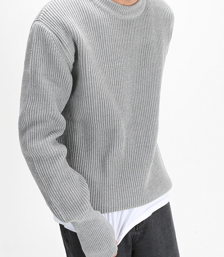 RT No. 3407 KNITTED ROUND NECK SWEATER