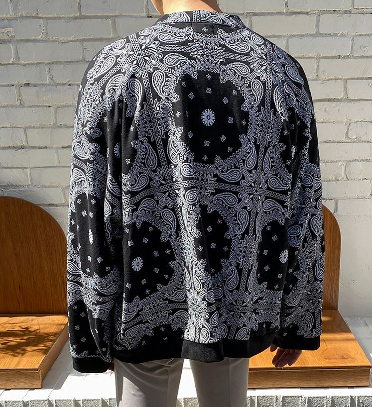 RT No. 5040 BLACK PATTERN CARDIGAN