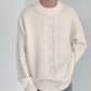 RT No. 5313 TWIST KNITTED ROUND NECK SWEATER