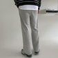 No. 4003 GRAY STRAIGHT WIDE SWEATPANTS