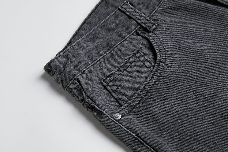 RT No. 4407 STRAIGHT WIDE GRAY JEANS