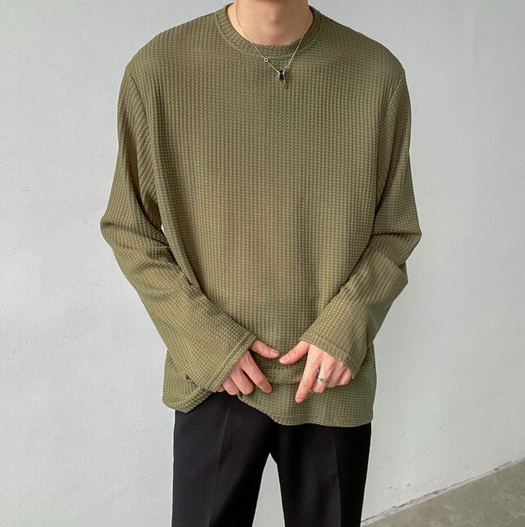 RT No. 4438 ROUND NECK WAFFLE LONGSLEEVE