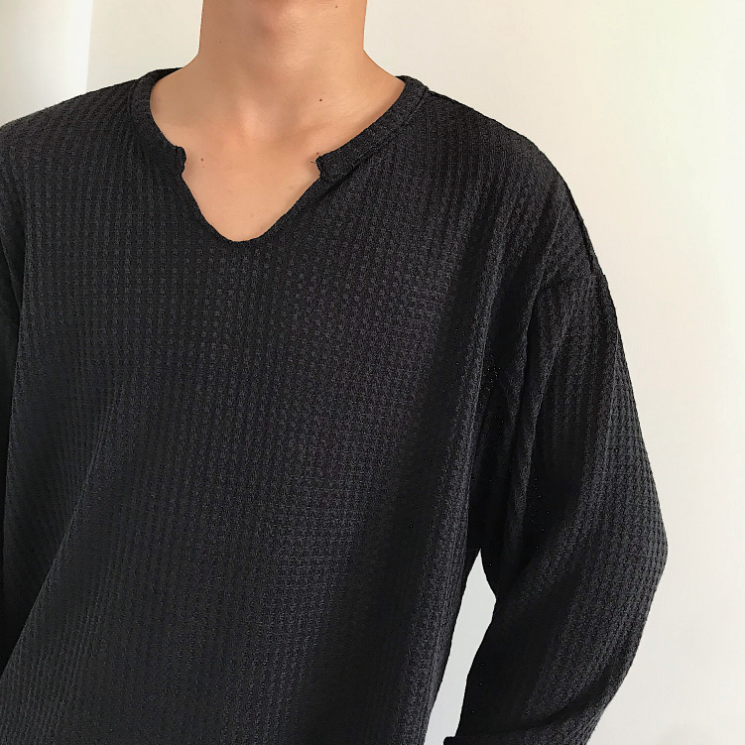 RT No. 4259 U-NECK WAFFLE LONGSLEEVE