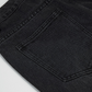 RT No. 3155 WASHED BLACK WIDE STRAIGHT PANTS