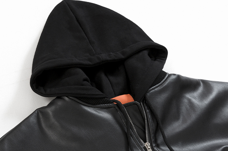 RT No. 4080 TWO PIECE HOODED LEATHER JK