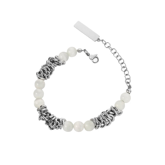 WHITE PEARL CHAIN BRACELET