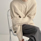 RT No. 5313 TWIST KNITTED ROUND NECK SWEATER