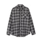 RT No. 4462 BLACK PLAID SHIRT