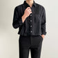 RT No. 3059 BLACK STRIPE COLLAR SHIRT