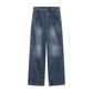 RT No. 5429 BLUE DENIM STRAIGHT WIDE JEANS