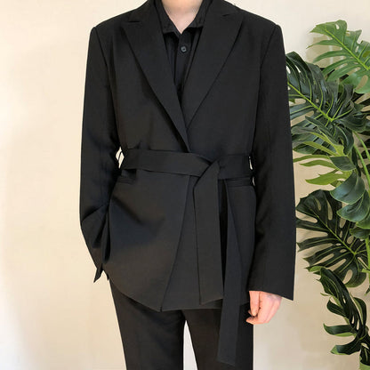 RT No. 2583 BELT BLAZER SUIT JK