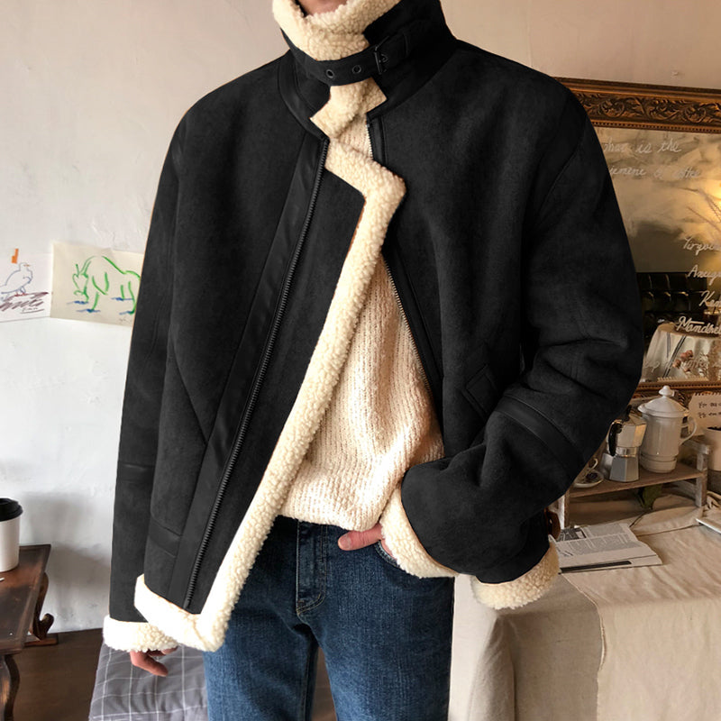 No. 3570 FLEECE STAND COLLAR SUEDE JK