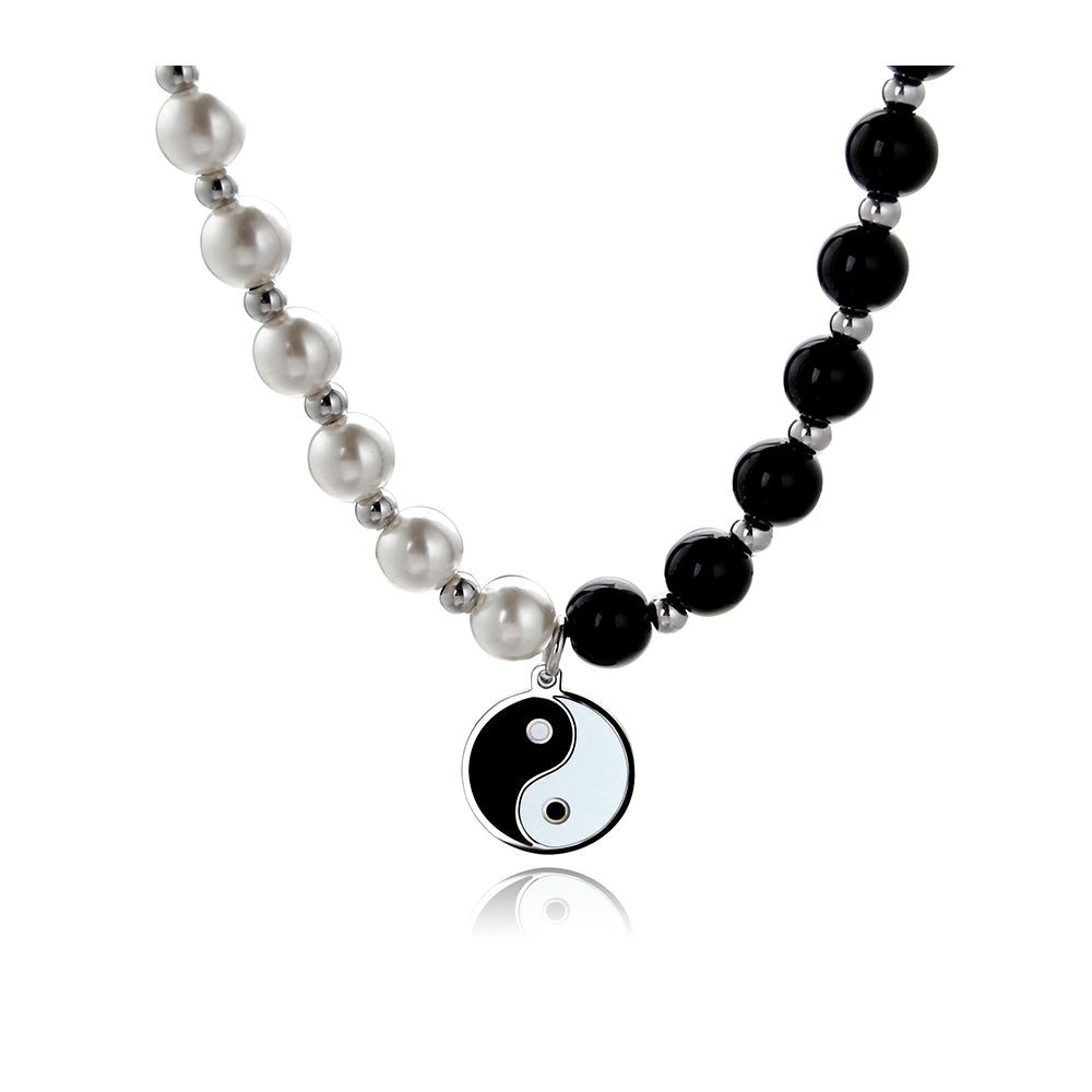 YING YANG PEARL NECKLACE