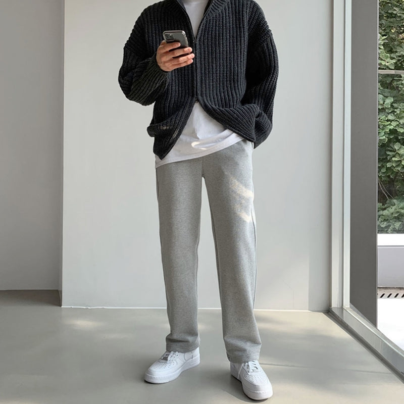 RT No. 5355 GRAY STRAIGHT WIDE SWEAT PANTS