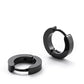 BLACK HOOP EARRING (PAIR)