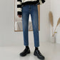 RT No. 4088 DARK BLUE SLIM STRAIGHT DENIM JEANS