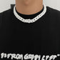 WHITE / BLACK CUBAN CHAIN NECKLACE