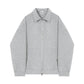 RT No. 5419 GRAY ZIP-UP COLLAR SWEATER