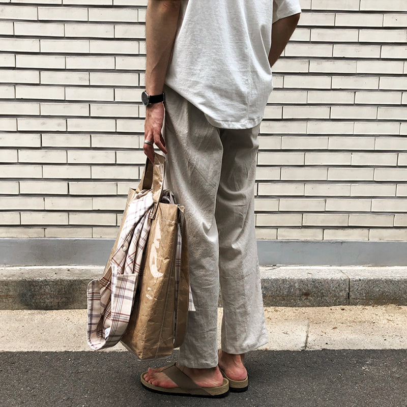 RT No. 4379 LIGHT KHAKI LINEN CASUAL PANTS