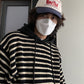 RT No. 5447 KNITTED STRIPED PULLOVER HOODIE