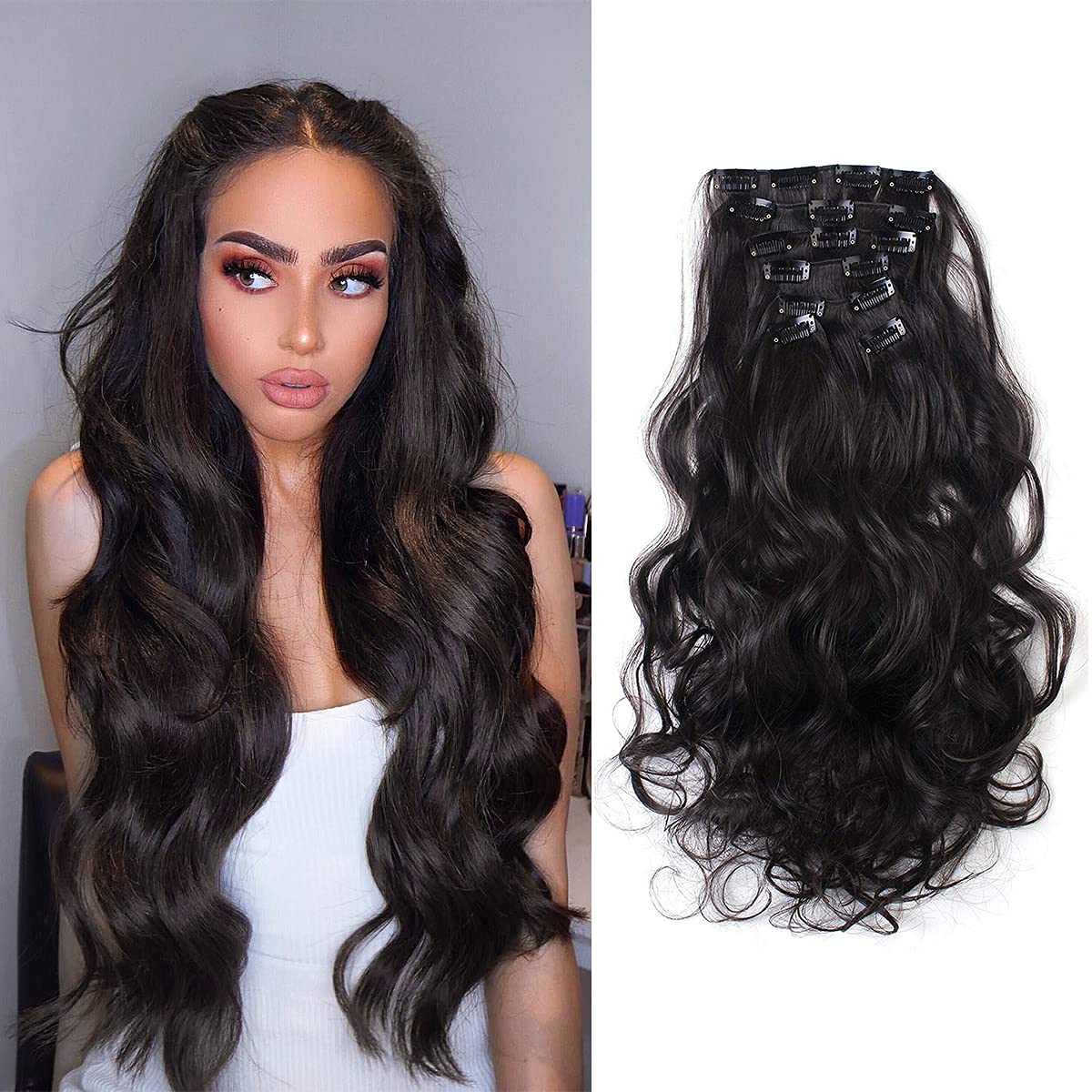 Clip in Hair Extensions 7 Piece 20" Inch